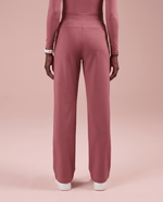 Pintuck High-Rise Straight-Leg Pant Mauve - Scrubloop