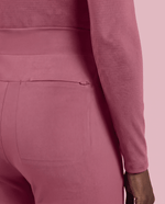 Pintuck High-Rise Straight-Leg Pant Mauve - Scrubloop