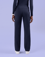 Pintuck High-Rise Straight-Leg Pant Navy - Scrubloop