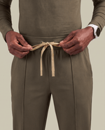Pintuck High-Rise Straight-Leg Pant Olive - Scrubloop