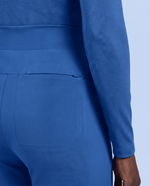 Pintuck High-Rise Straight-Leg Pant Royal Blue - Scrubloop