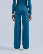 Pintuck High-Rise Wide-Leg Pant Caribbean Blue - Scrubloop