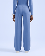 Pintuck High-Rise Wide-Leg Pant Ceil Blue - Scrubloop