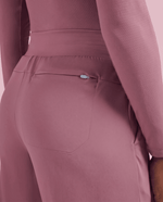 Pintuck High-Rise Wide-Leg Pant Mauve - Scrubloop