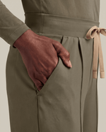 Pintuck High-Rise Wide-Leg Pant Olive - Scrubloop