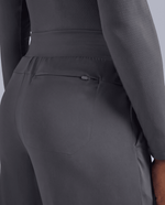 Pintuck High-Rise Wide-Leg Pant Pewter - Scrubloop