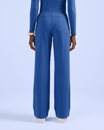 Pintuck High-Rise Wide-Leg Pant Royal Blue - Scrubloop