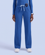 Pintuck High-Rise Wide-Leg Pant Royal Blue - Scrubloop
