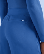 Pintuck High-Rise Wide-Leg Pant Royal Blue - Scrubloop