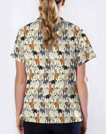 Playful Cat Butt Veterinary Scrub Top - Scrubloop