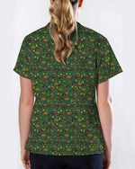 Playful Mardi Gras Dachshund Dog Scrub Top - Scrubloop