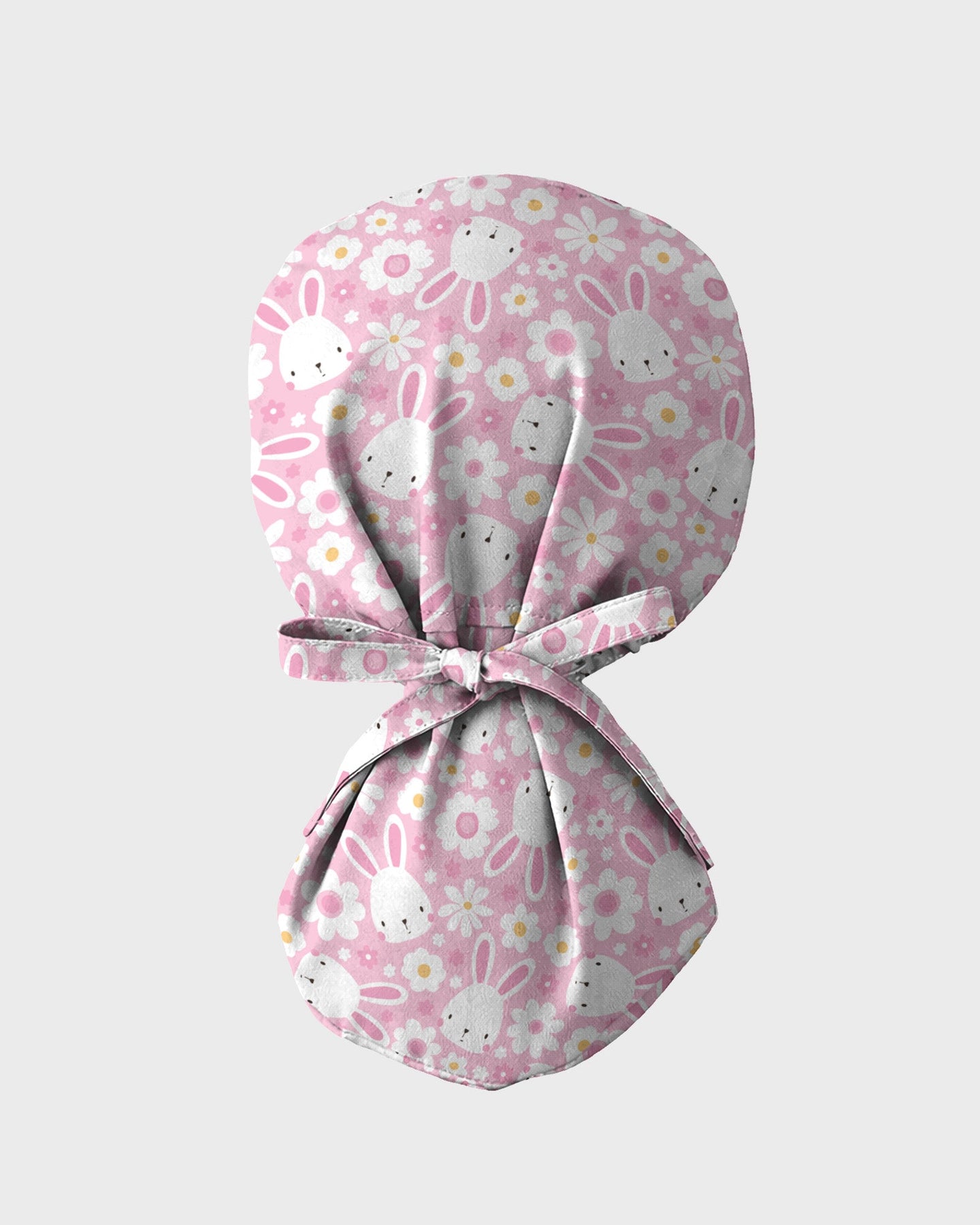 Playful Rabbits Meadow Garden Charm Scrub Cap - Scrubloop