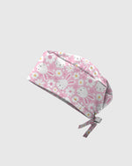 Playful Rabbits Meadow Garden Charm Scrub Cap - Scrubloop