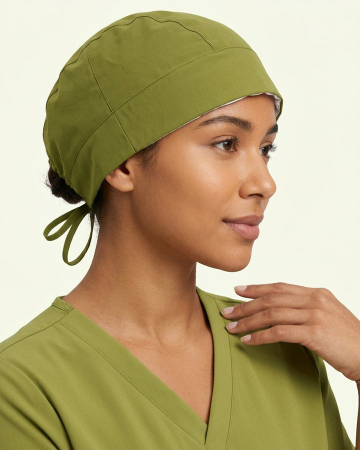 Premium Satin-Lined Scrub Cap Avocado