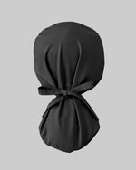 Premium Satin-Lined Scrub Cap Black - Scrubloop