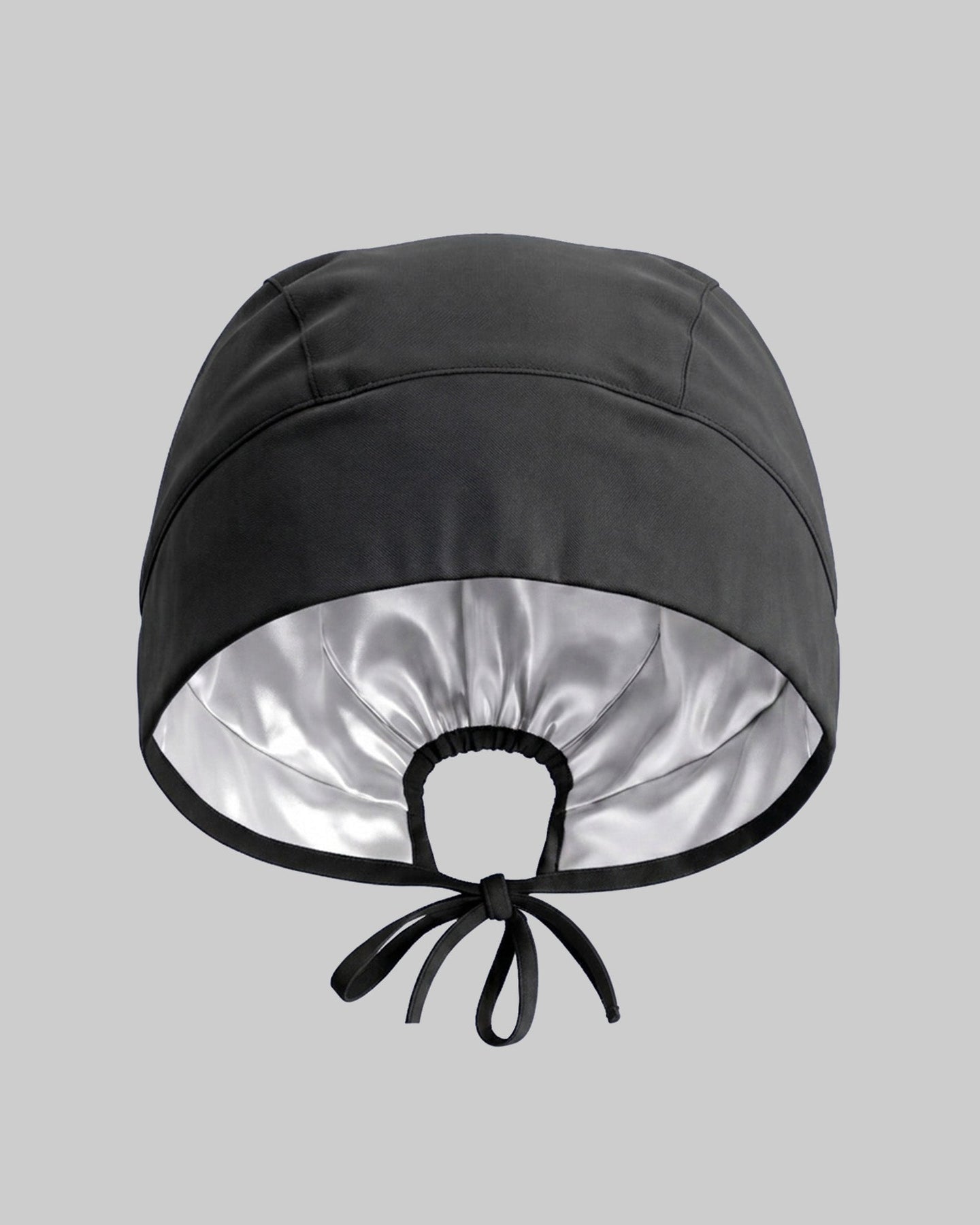 Premium Satin-Lined Scrub Cap Black - Scrubloop