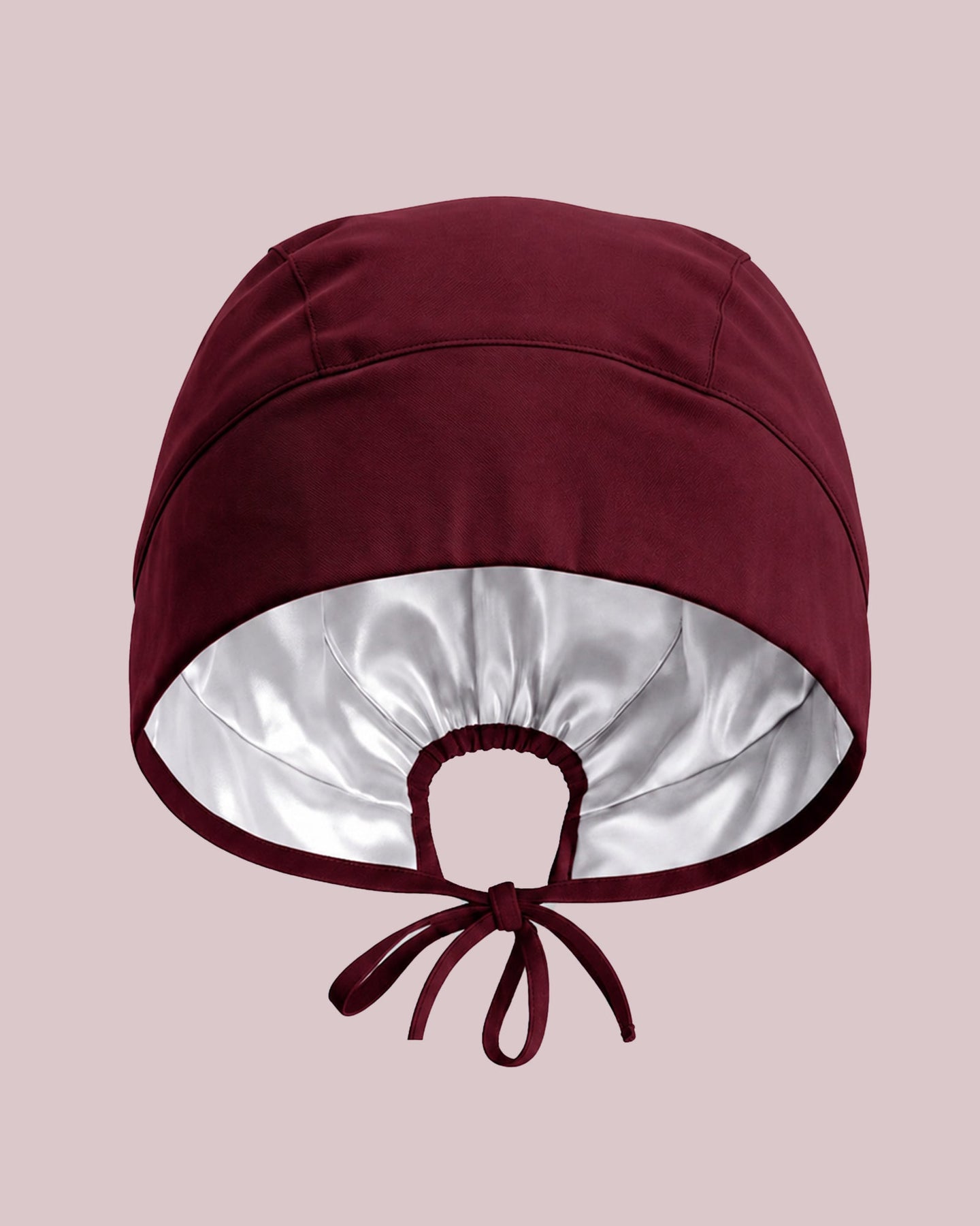 Premium Satin-Lined Scrub Cap Burgundy - Scrubloop