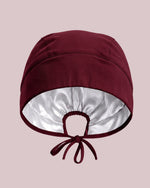 Premium Satin-Lined Scrub Cap Burgundy - Scrubloop