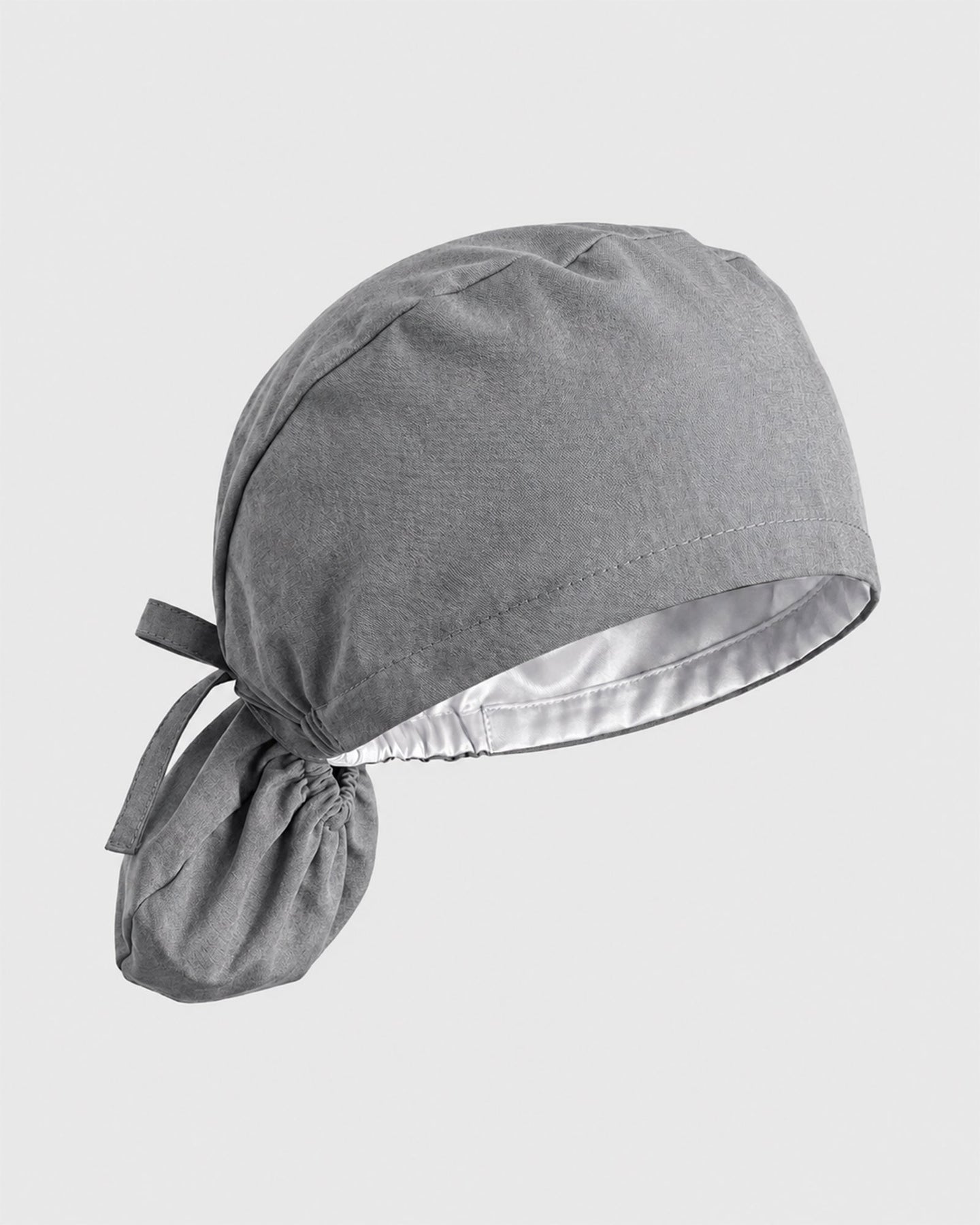 Premium Satin-Lined Scrub Cap Heather Gray - Scrubloop