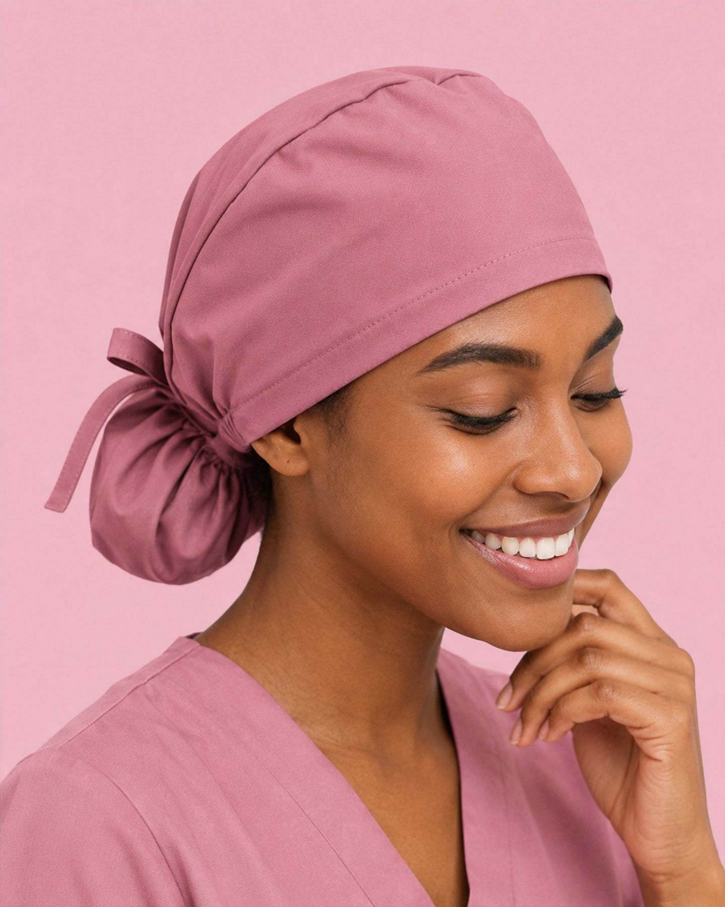 Premium Satin-Lined Scrub Cap Mauve - Scrubloop