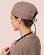 Premium Satin-Lined Scrub Cap Mocha - Scrubloop