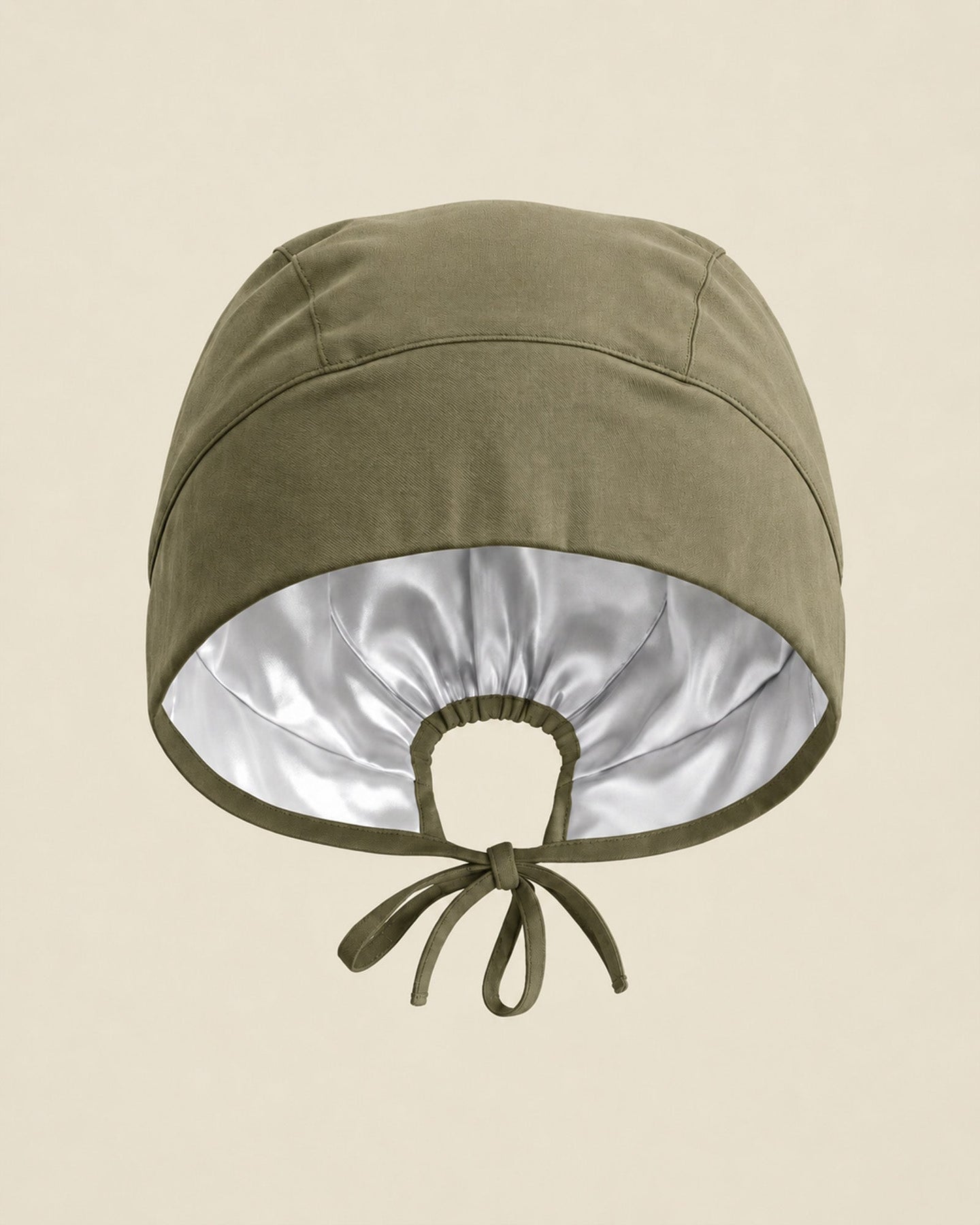 Premium Satin-Lined Scrub Cap Olive - Scrubloop