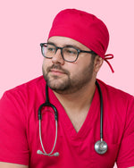Premium Satin-Lined Scrub Cap Sangria - Scrubloop