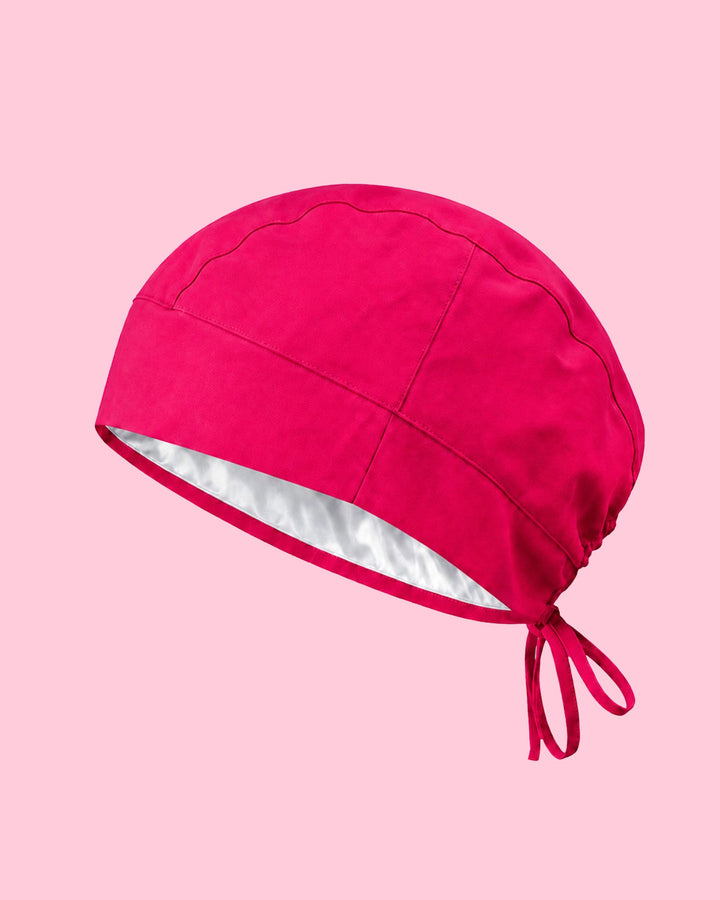 Premium Satin-Lined Scrub Cap Sangria