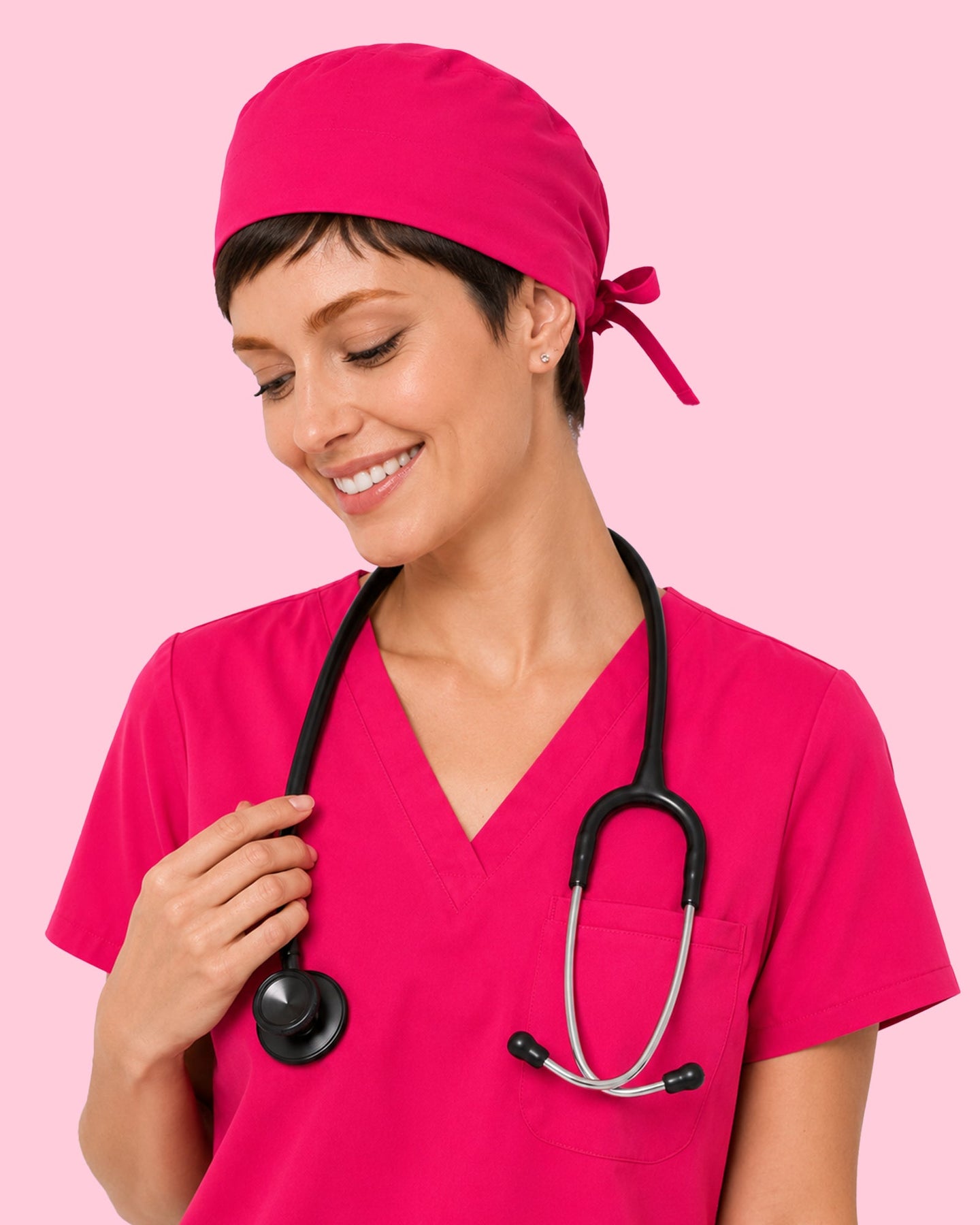 Premium Satin-Lined Scrub Cap Sangria - Scrubloop