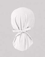 Premium Satin-Lined Scrub Cap White - Scrubloop