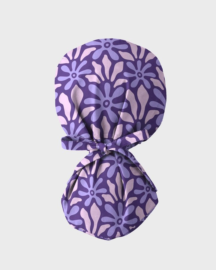 Purple Blooms Lavender Garden Glow Scrub Cap
