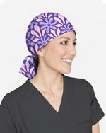 Purple Blooms Lavender Garden Glow Scrub Cap - Scrubloop