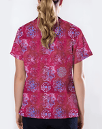 Rose Mandala Bloom Women Scrub Top - Scrubloop