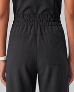 Ruched High-Rise Wide-Leg Pant Black - Scrubloop