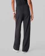 Ruched High-Rise Wide-Leg Pant Black - Scrubloop