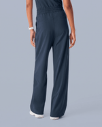 Ruched High-Rise Wide-Leg Pant Dark Harbor - Scrubloop