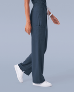 Ruched High-Rise Wide-Leg Pant Dark Harbor - Scrubloop
