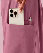 Ruched High-Rise Wide-Leg Pant Mauve - Scrubloop
