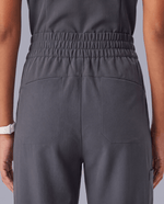 Ruched High-Rise Wide-Leg Pant Pewter - Scrubloop
