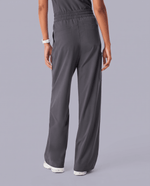 Ruched High-Rise Wide-Leg Pant Pewter - Scrubloop
