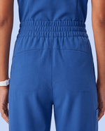 Ruched High-Rise Wide-Leg Pant Royal Blue - Scrubloop