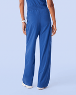 Ruched High-Rise Wide-Leg Pant Royal Blue - Scrubloop