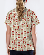 Santa Teeth All I Want For Christmas Dental Scrub Top - Scrubloop