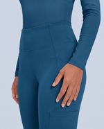 Sculpt Flare Scrub Legging Caribbean Blue - Scrubloop