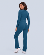 Sculpt Flare Scrub Legging Caribbean Blue - Scrubloop