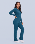 Sculpt Flare Scrub Legging Caribbean Blue - Scrubloop