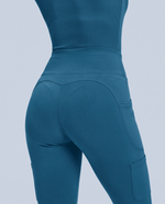 Sculpt Flare Scrub Legging Caribbean Blue - Scrubloop