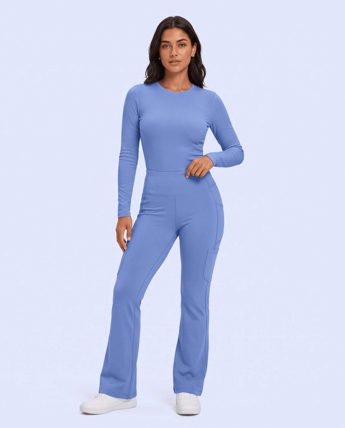 Sculpt Flare Scrub Legging Ceil Blue - Scrubloop