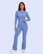 Sculpt Flare Scrub Legging Ceil Blue - Scrubloop