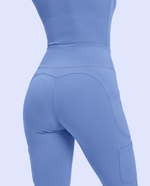 Sculpt Flare Scrub Legging Ceil Blue - Scrubloop